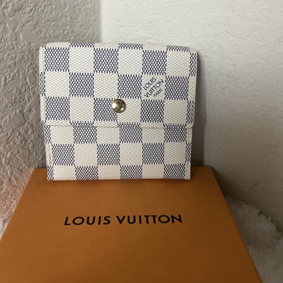 Louis Vuitton Damier Azur Pattern Compact Wallet - Picture 1 of 8